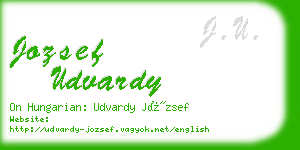 jozsef udvardy business card